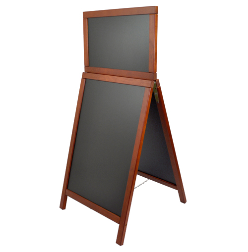 Krijtbord dubbelzijdig met topbord - Afbeelding 2