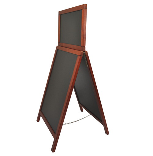 Krijtbord dubbelzijdig met topbord