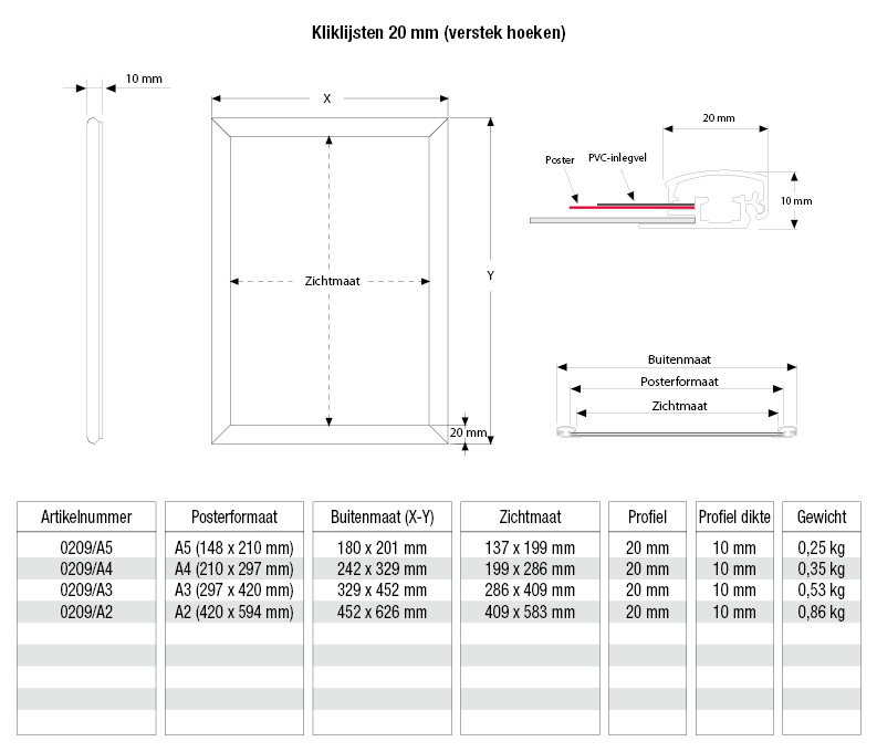 Kliklijst A4 VS 20mm - Afbeelding 6