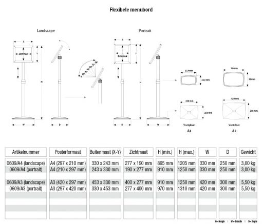 Flexibel presentatiebord A3 formaat - Afbeelding 10