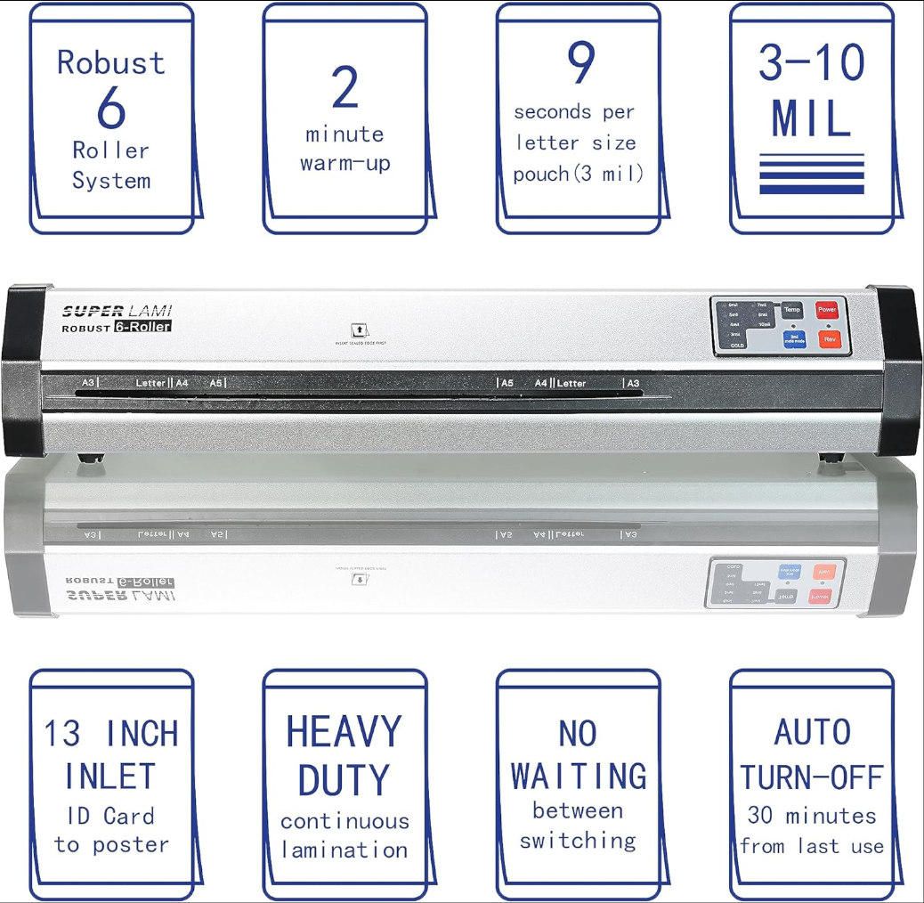 A3 Hoes lamineer/plastificeermachine LM620 - Afbeelding 3